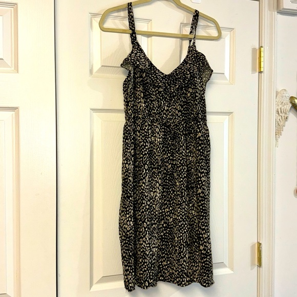 Torrid black and white print ruffle spaghetti strap casual dress mini 1X - Picture 2 of 10